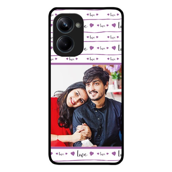 Realme 10 Pro 5G Custom Glass Mobile Case - Couples Heart Design