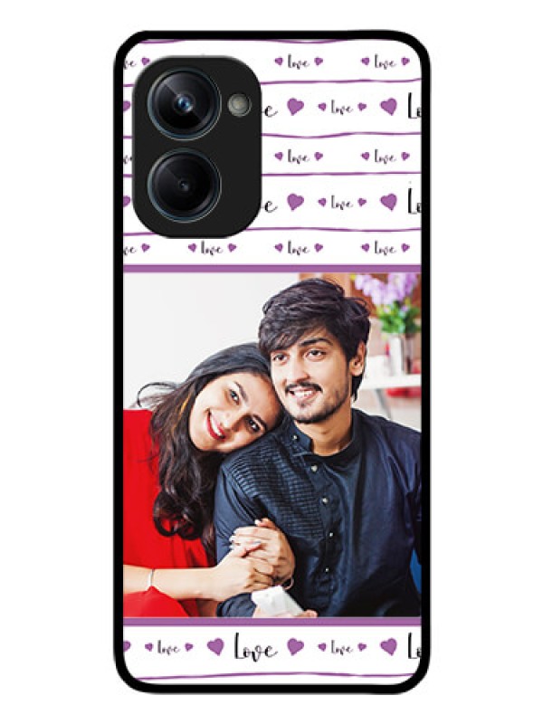Custom Realme 10 Pro 5G Custom Glass Mobile Case - Couples Heart Design