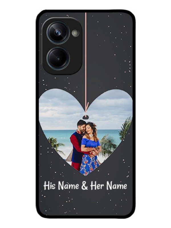 Custom Realme 10 Pro 5G Custom Glass Phone Case - Hanging Heart Design