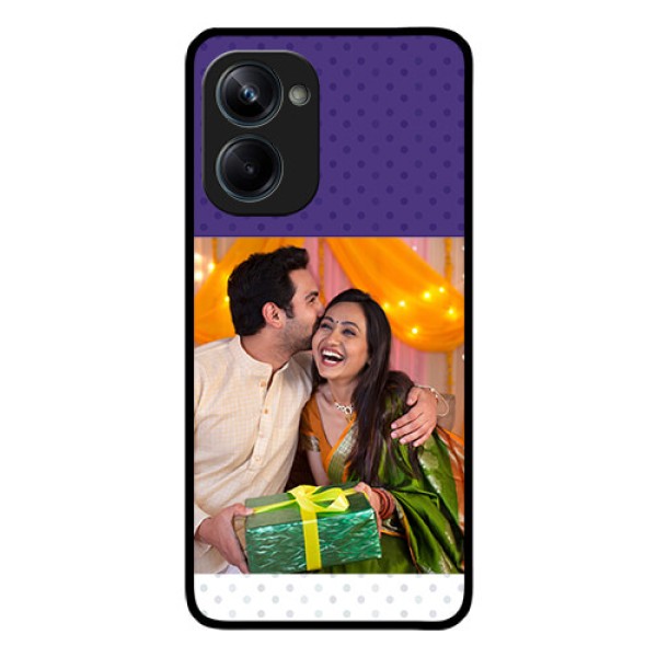 Realme 10 Pro 5G Personalized Glass Phone Case - Violet Pattern Design Realme 10 Pro 5G Personalized Glass Phone Case - Violet Pattern Design