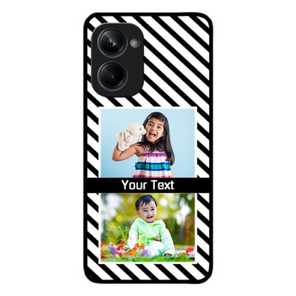 Realme 10 Pro 5G Photo Printing on Glass Case - Black And White Stripes Design Realme 10 Pro 5G Photo Printing on Glass Case - Black And White Stripes Design