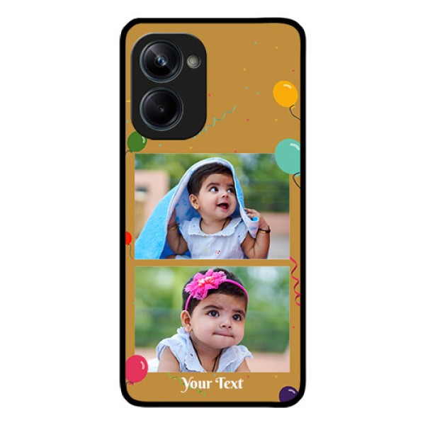 Realme 10 Pro 5G Personalized Glass Phone Case - Image Holder with Birthday Celebrations Design