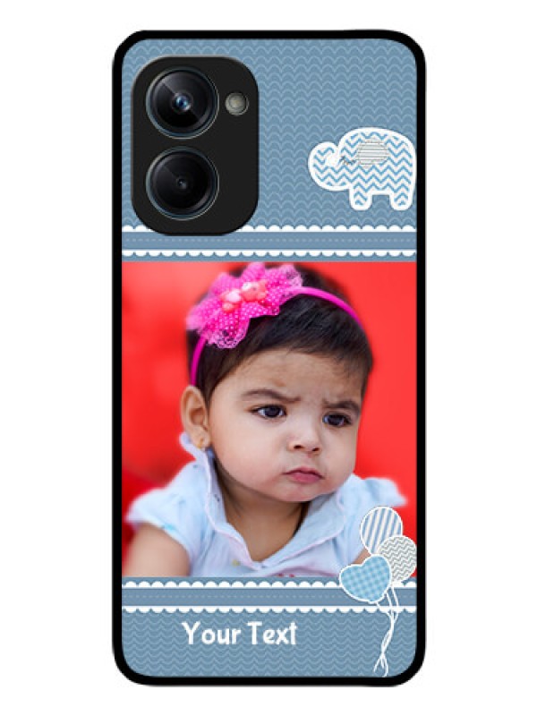 Custom Realme 10 Pro 5G Photo Printing on Glass Case - with Kids Pattern Design