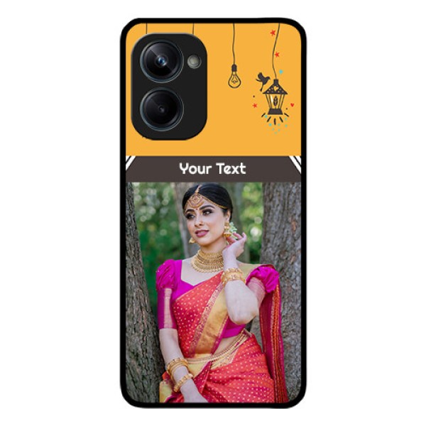 Realme 10 Pro 5G Custom Glass Mobile Case - with Family Picture and Icons