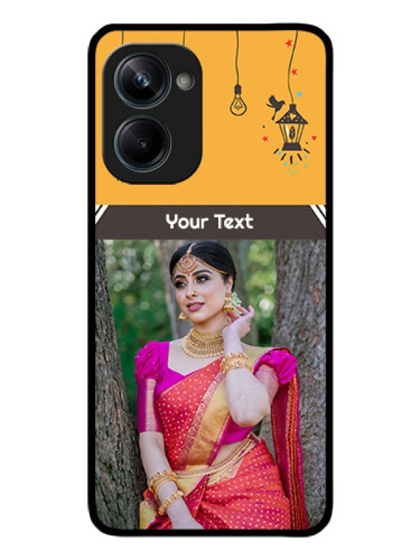 Custom Realme 10 Pro 5G Custom Glass Mobile Case - with Family Picture and Icons