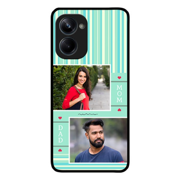 Realme 10 Pro 5G Custom Glass Phone Case - Mom & Dad Pic Design