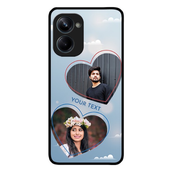 Realme 10 Pro 5G Custom Glass Mobile Case - Blue Color Couple Design