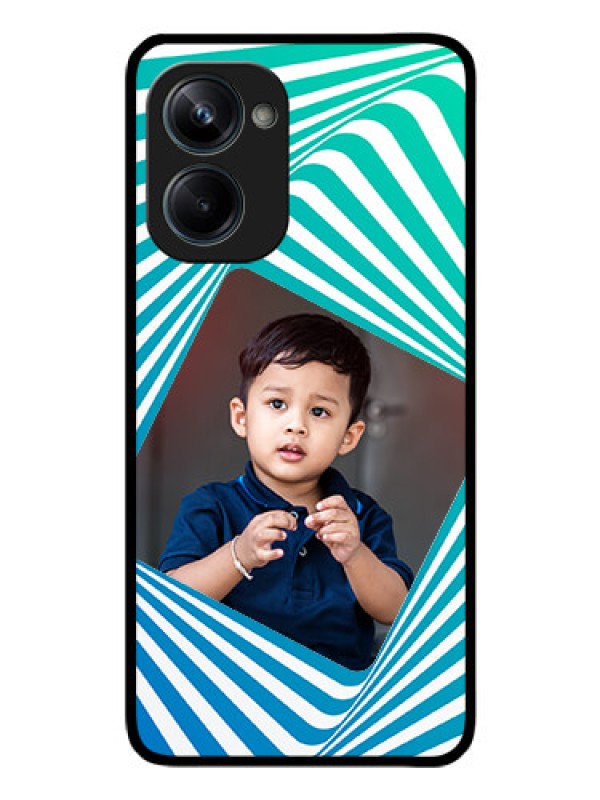 Custom Realme 10 Pro 5G Personalized Glass Phone Case - Abstract Spiral Design