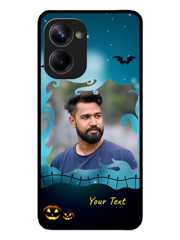 Custom Realme 10 Pro 5G Custom Glass Phone Case - Halloween frame design