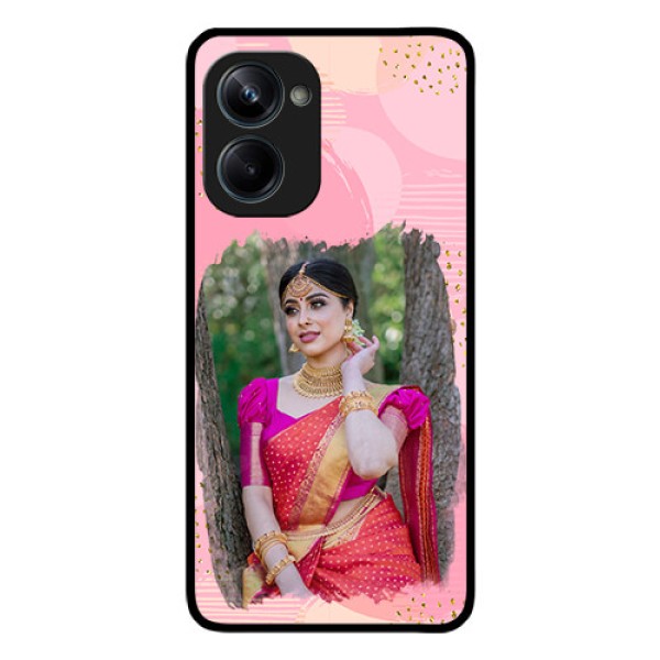 Realme 10 Pro 5G Personalized Glass Phone Case - Gold Glitter Splash Design Realme 10 Pro 5G Personalized Glass Phone Case - Gold Glitter Splash Design