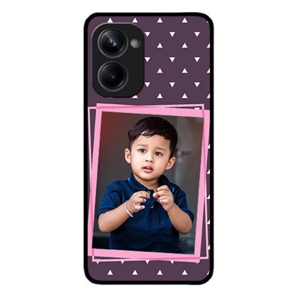 Realme 10 Pro 5G Custom Glass Mobile Case - Triangle Pattern Dotted Design Realme 10 Pro 5G Custom Glass Mobile Case - Triangle Pattern Dotted Design