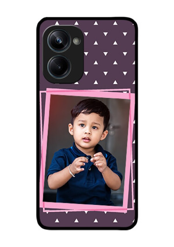 Realme 10 Pro 5G Custom Glass Mobile Case - Triangle Pattern Dotted Design