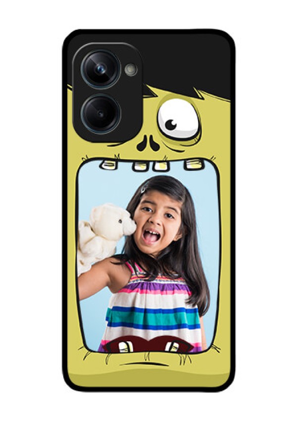 Realme 10 Pro 5G Personalized Glass Phone Case - Cartoon monster back case Design