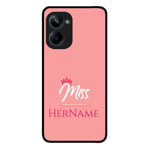 Realme 10 Pro 5G Custom Glass Phone Case Mrs with Name