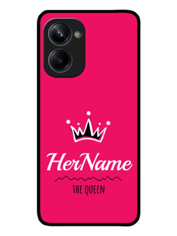 Custom Realme 10 Pro 5G Glass Phone Case Queen with Name