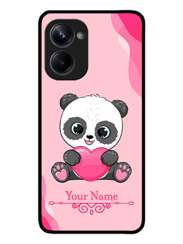 Custom Realme 10 Pro 5G Custom Glass Mobile Case - Cute Panda Design