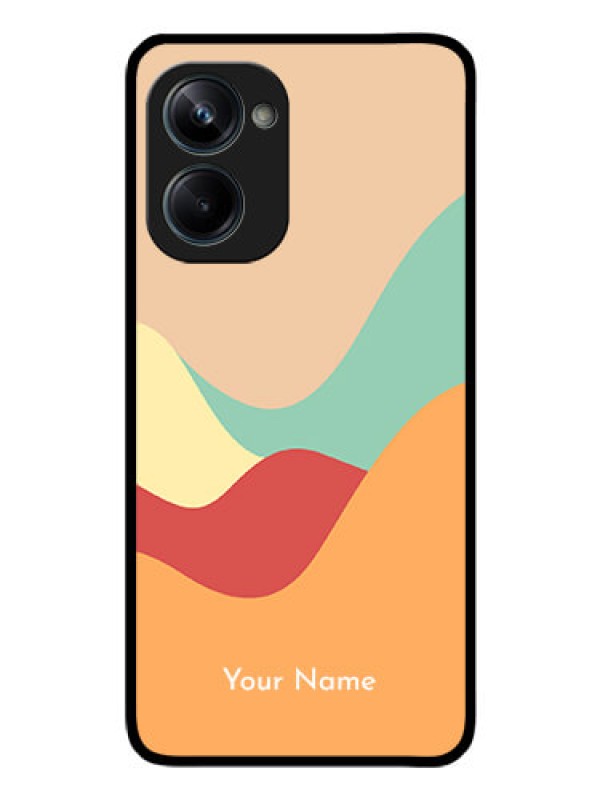 Custom Realme 10 Pro 5G Personalized Glass Phone Case - Ocean Waves Multi-colour Design