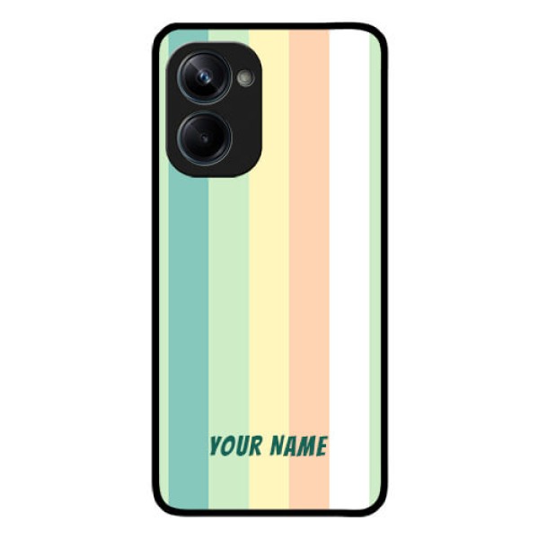 Realme 10 Pro 5G Photo Printing on Glass Case - Multi-colour Stripes Design Realme 10 Pro 5G Photo Printing on Glass Case - Multi-colour Stripes Design
