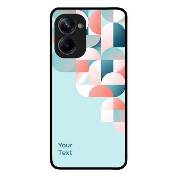 Realme 10 Pro 5G Custom Glass Phone Case - Stylish Semi-circle Pattern Design Realme 10 Pro 5G Custom Glass Phone Case - Stylish Semi-circle Pattern Design