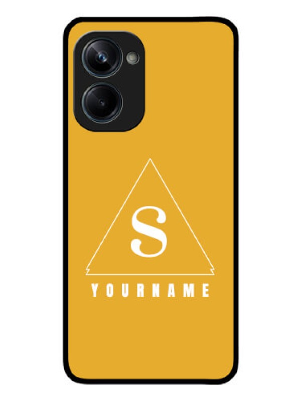 Custom Realme 10 Pro 5G Personalized Glass Phone Case - simple triangle Design