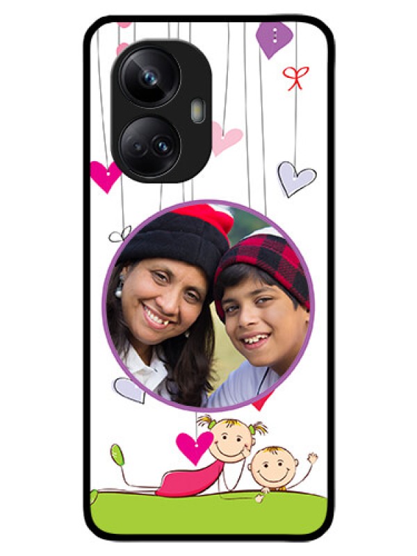 Custom Realme 10 Pro Plus 5G Photo Printing on Glass Case - Cute Kids Phone Case Design
