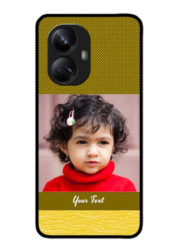 Realme 10 Pro Plus 5G Custom Glass Phone Case - Simple Green Color Design