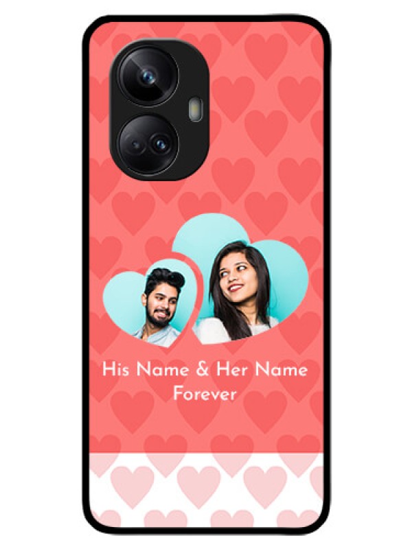 Custom Realme 10 Pro Plus 5G Personalized Glass Phone Case - Couple Pic Upload Design