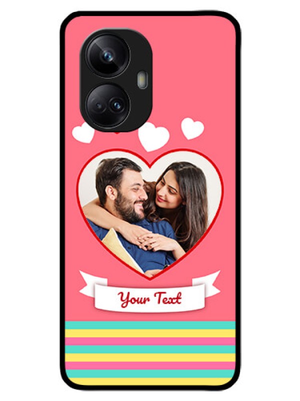 Custom Realme 10 Pro Plus 5G Photo Printing on Glass Case - Love Doodle Design