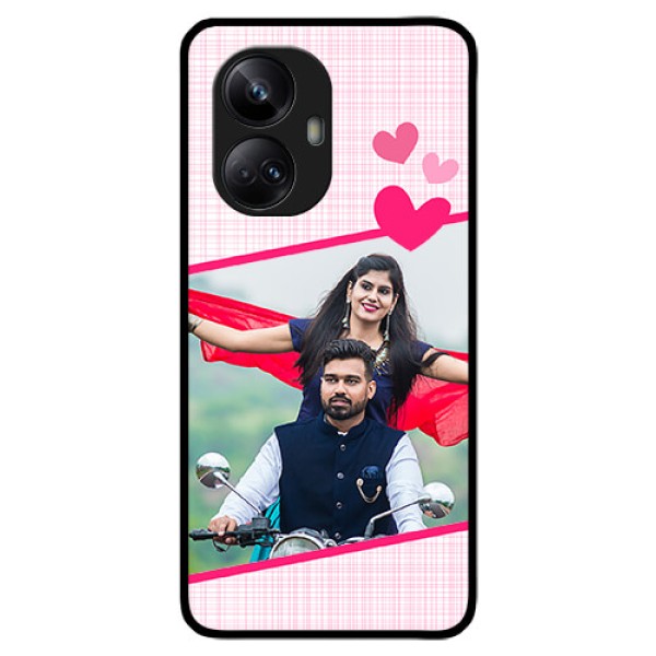 Realme 10 Pro Plus 5G Custom Glass Phone Case - Love Shape Heart Design