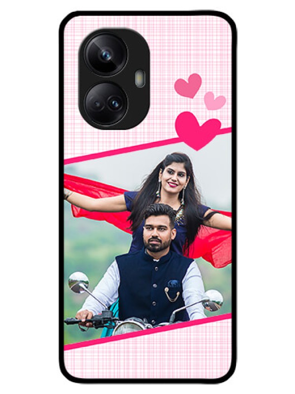 Custom Realme 10 Pro Plus 5G Custom Glass Phone Case - Love Shape Heart Design