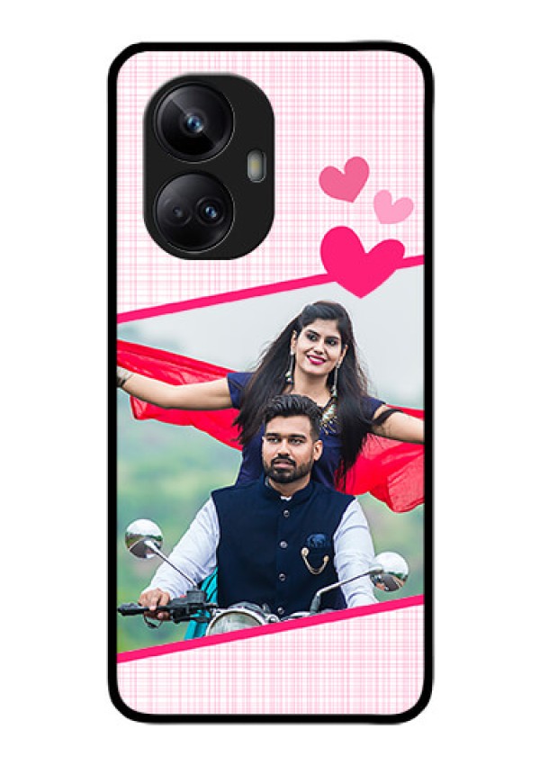 Realme 10 Pro Plus 5G Custom Glass Phone Case - Love Shape Heart Design