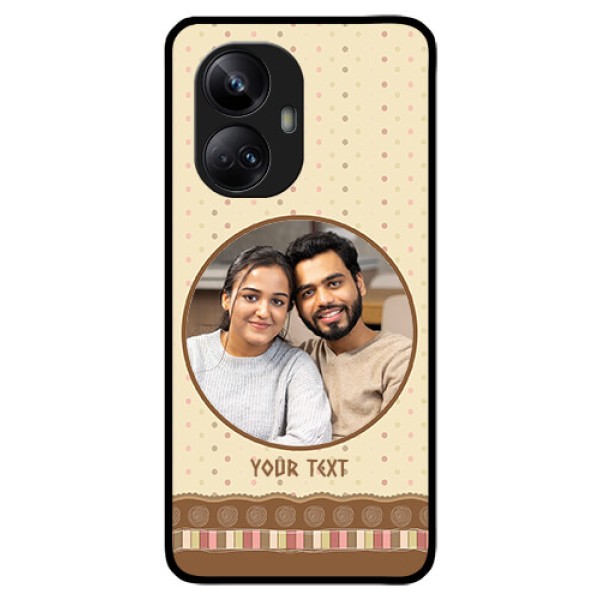 Realme 10 Pro Plus 5G Custom Glass Mobile Case - Brown Dotted Mobile Case Design
