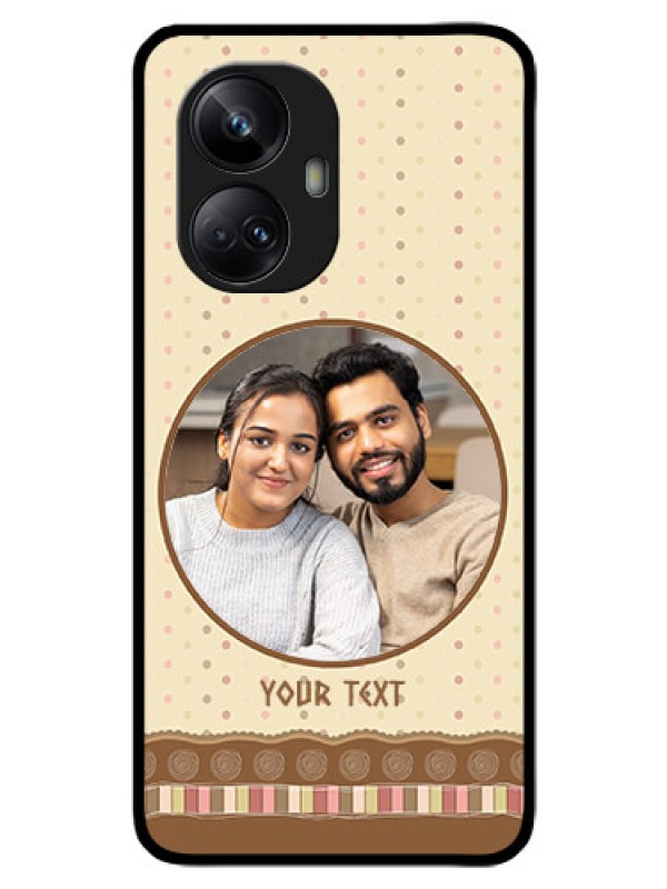 Custom Realme 10 Pro Plus 5G Custom Glass Mobile Case - Brown Dotted Mobile Case Design