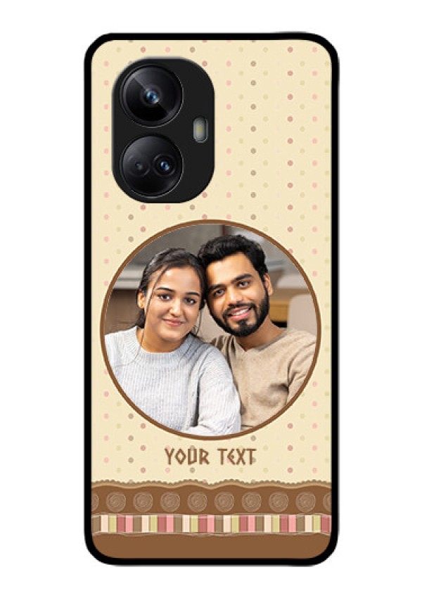 Realme 10 Pro Plus 5G Custom Glass Mobile Case - Brown Dotted Mobile Case Design