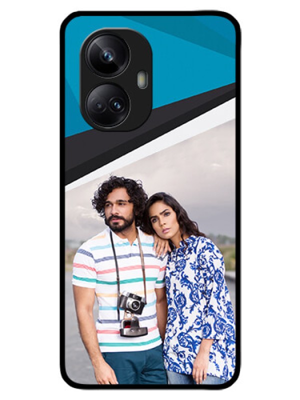Custom Realme 10 Pro Plus 5G Photo Printing on Glass Case - Simple Pattern Photo Upload Design
