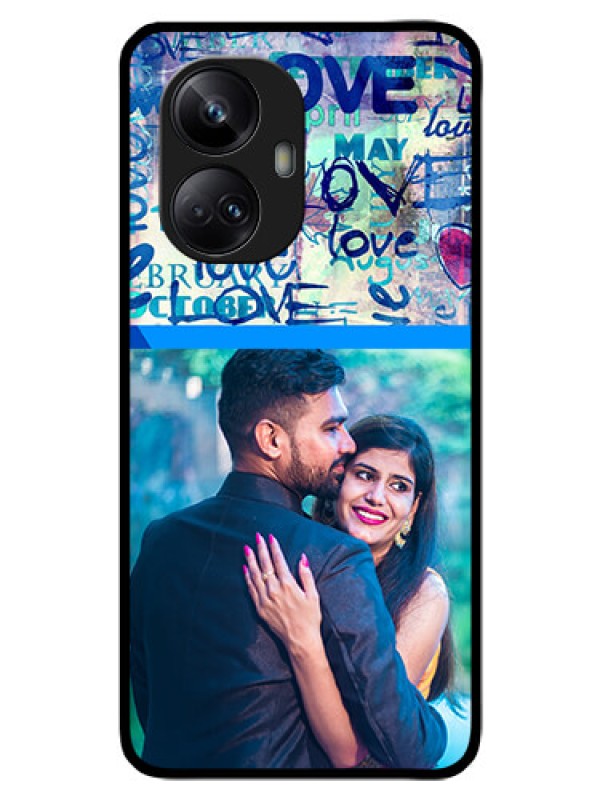 Custom Realme 10 Pro Plus 5G Custom Glass Mobile Case - Colorful Love Design