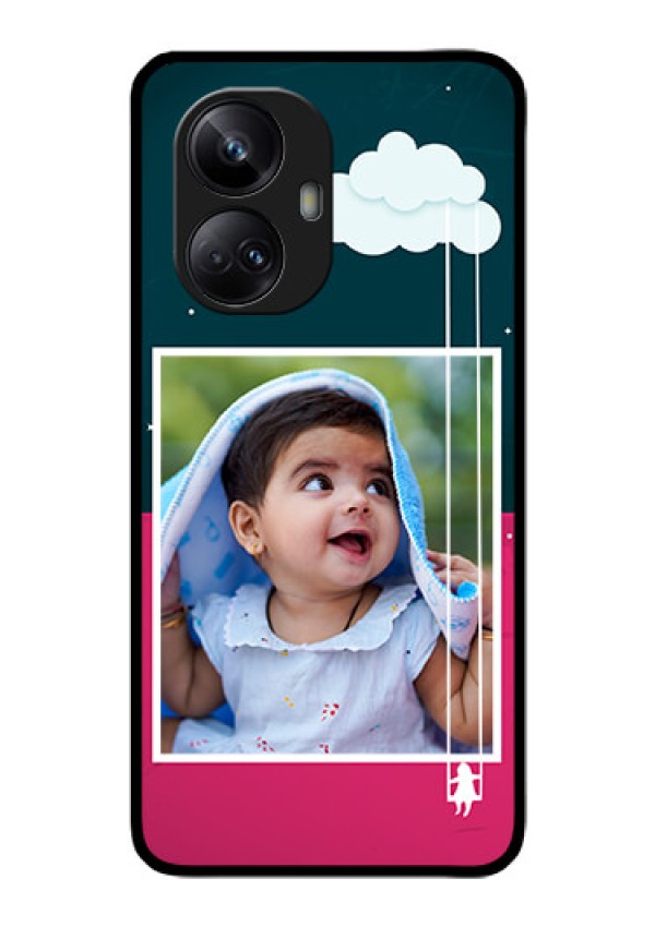 Realme 10 Pro Plus 5G Custom Glass Phone Case - Cute Girl with Cloud Design