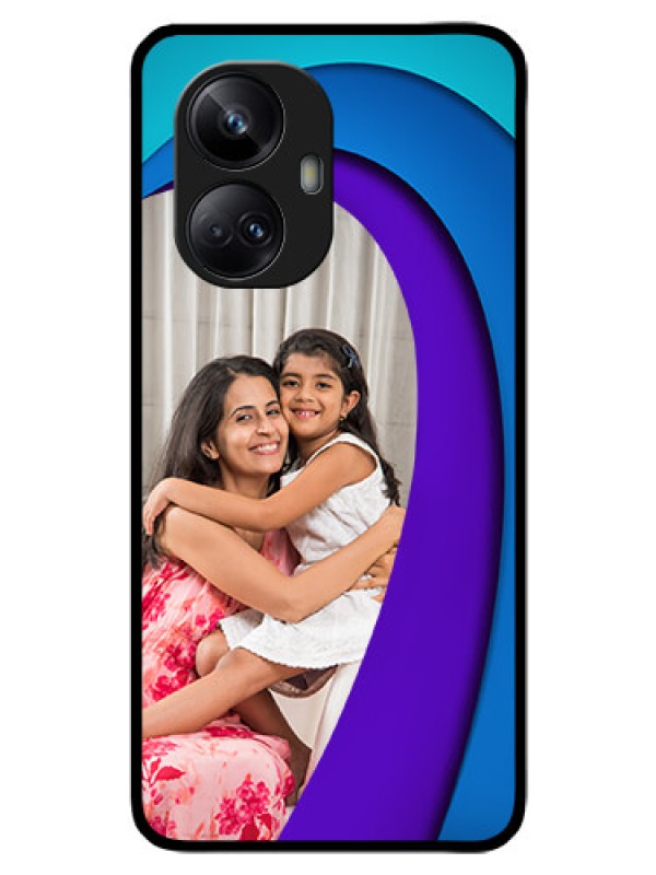 Custom Realme 10 Pro Plus 5G Photo Printing on Glass Case - Simple Pattern Design