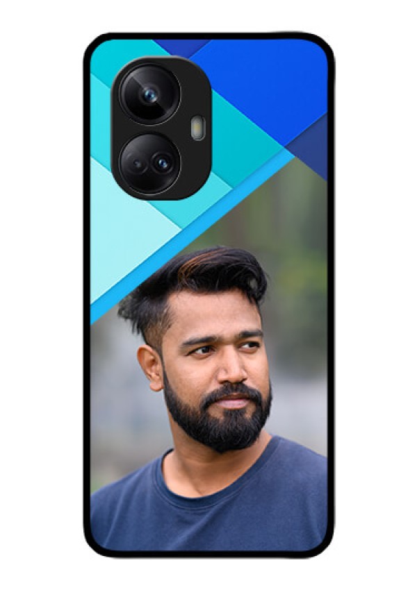 Realme 10 Pro Plus 5G Custom Glass Phone Case - Blue Pattern Design