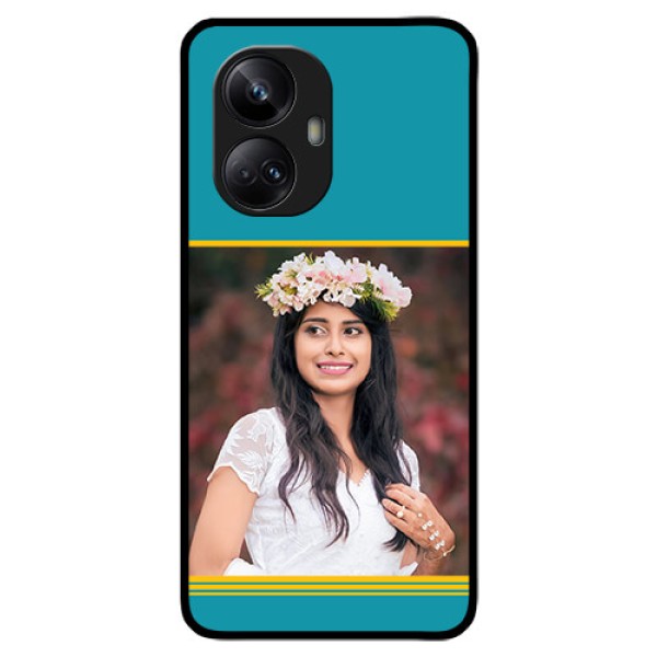 Realme 10 Pro Plus 5G Custom Glass Phone Case - Yellow & Blue Design
