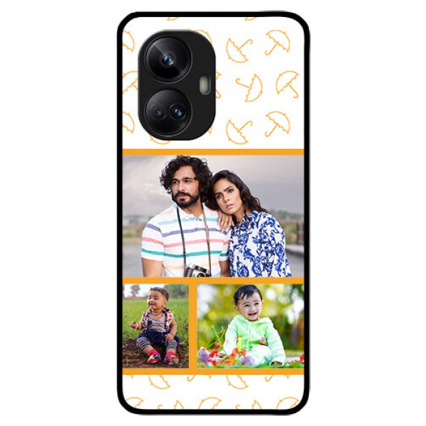 Realme 10 Pro Plus 5G Custom Glass Mobile Case - Yellow Pattern Design