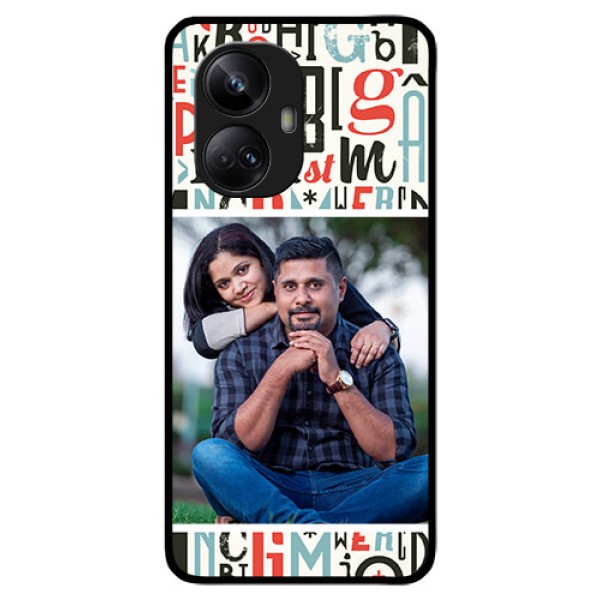 Realme 10 Pro Plus 5G Personalized Glass Phone Case - Alphabet Design