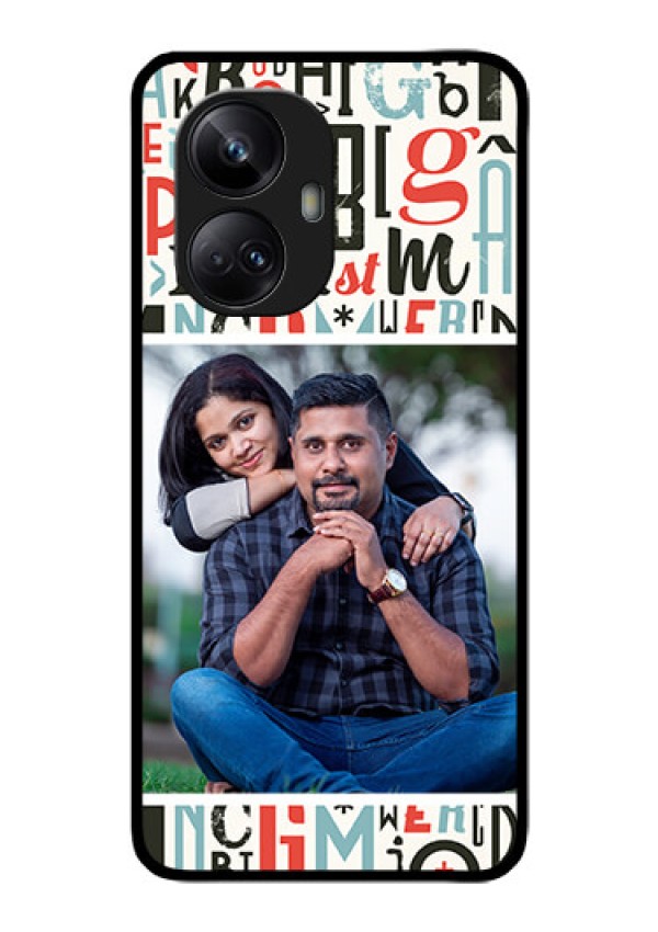 Realme 10 Pro Plus 5G Personalized Glass Phone Case - Alphabet Design