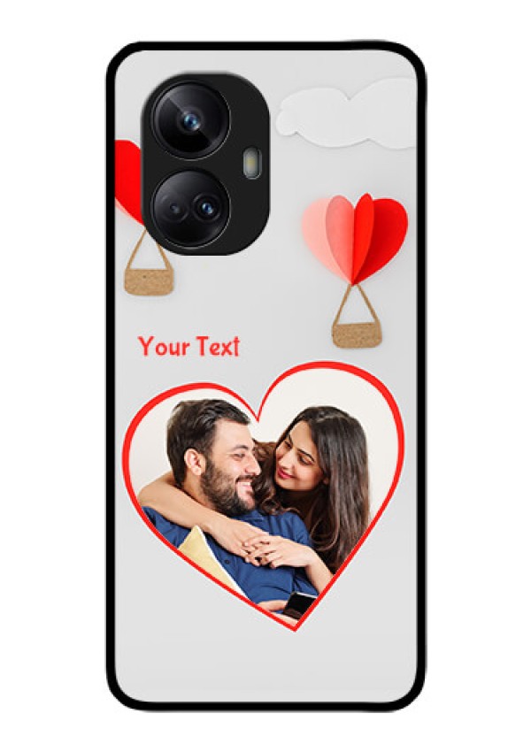 Realme 10 Pro Plus 5G Custom Glass Mobile Case - Parachute Love Design