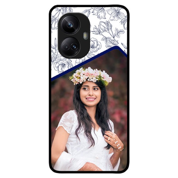Realme 10 Pro Plus 5G Personalized Glass Phone Case - Premium Floral Design