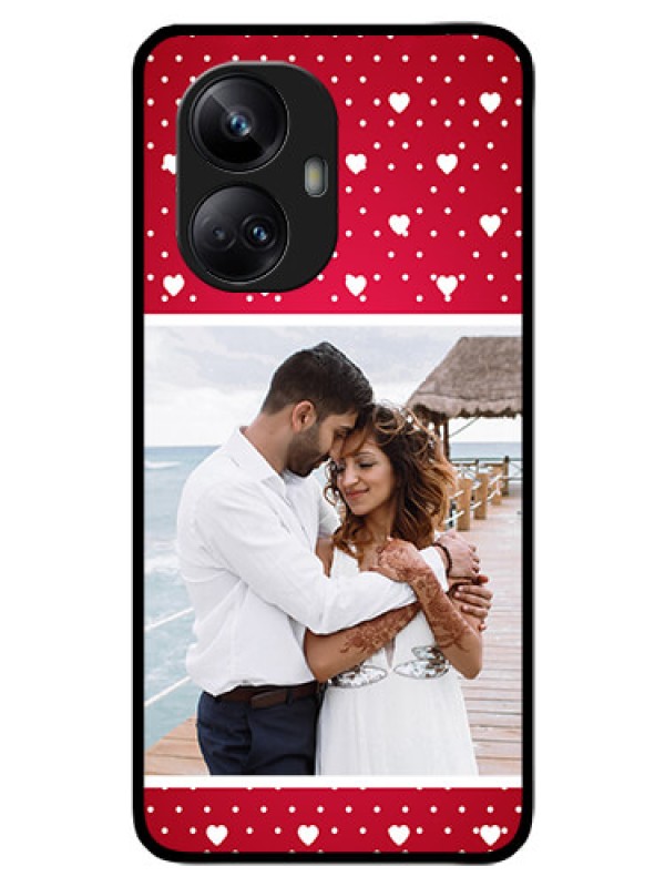 Custom Realme 10 Pro Plus 5G Photo Printing on Glass Case - Hearts Mobile Case Design