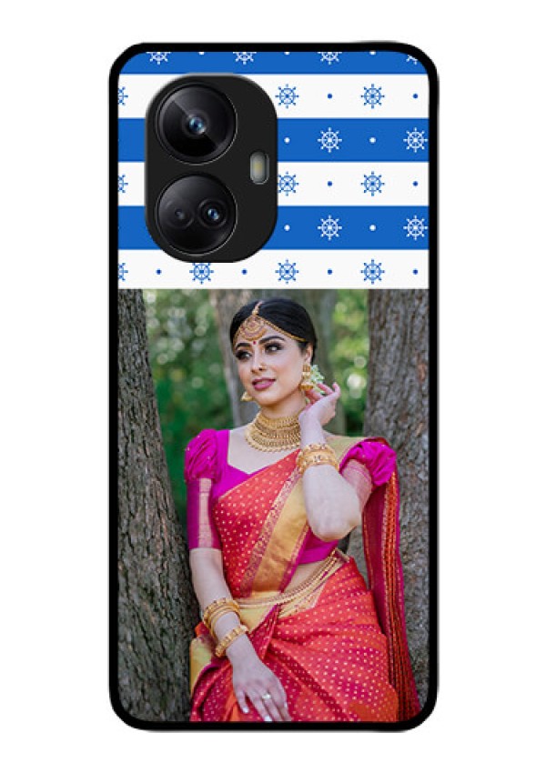 Realme 10 Pro Plus 5G Photo Printing on Glass Case - Snow Pattern Design
