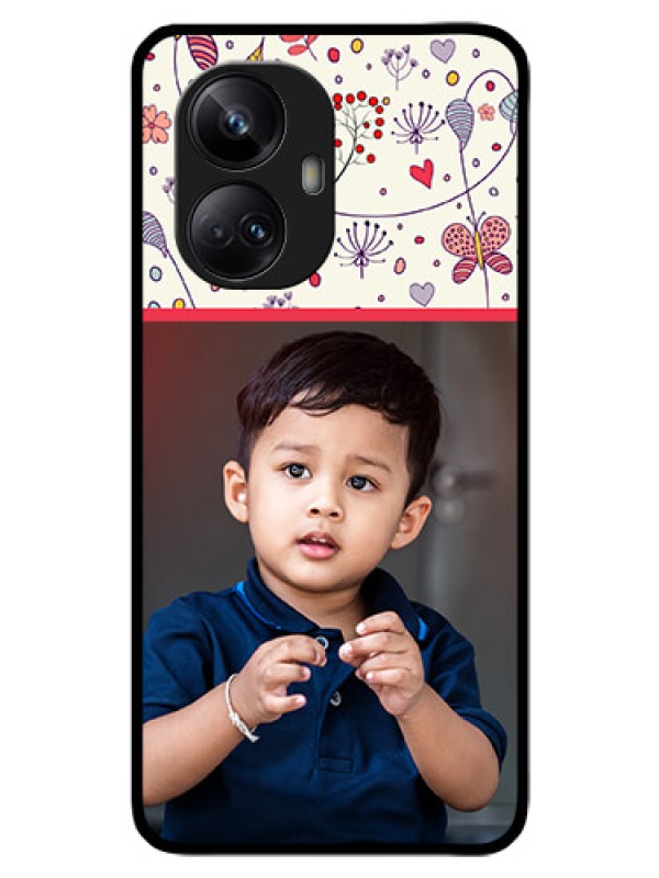 Custom Realme 10 Pro Plus 5G Custom Glass Mobile Case - Premium Floral Design