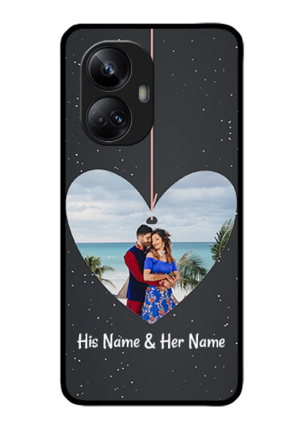 Realme 10 Pro Plus 5G Custom Glass Phone Case - Hanging Heart Design