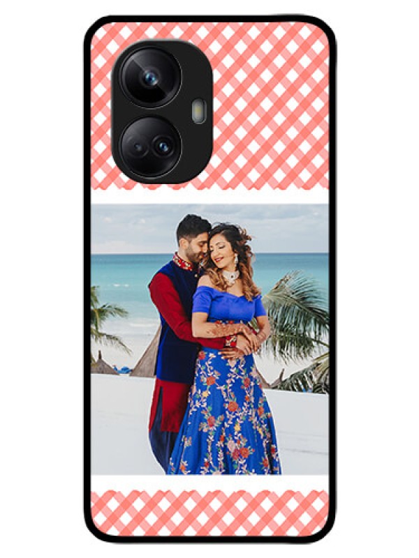 Custom Realme 10 Pro Plus 5G Personalized Glass Phone Case - Pink Pattern Design